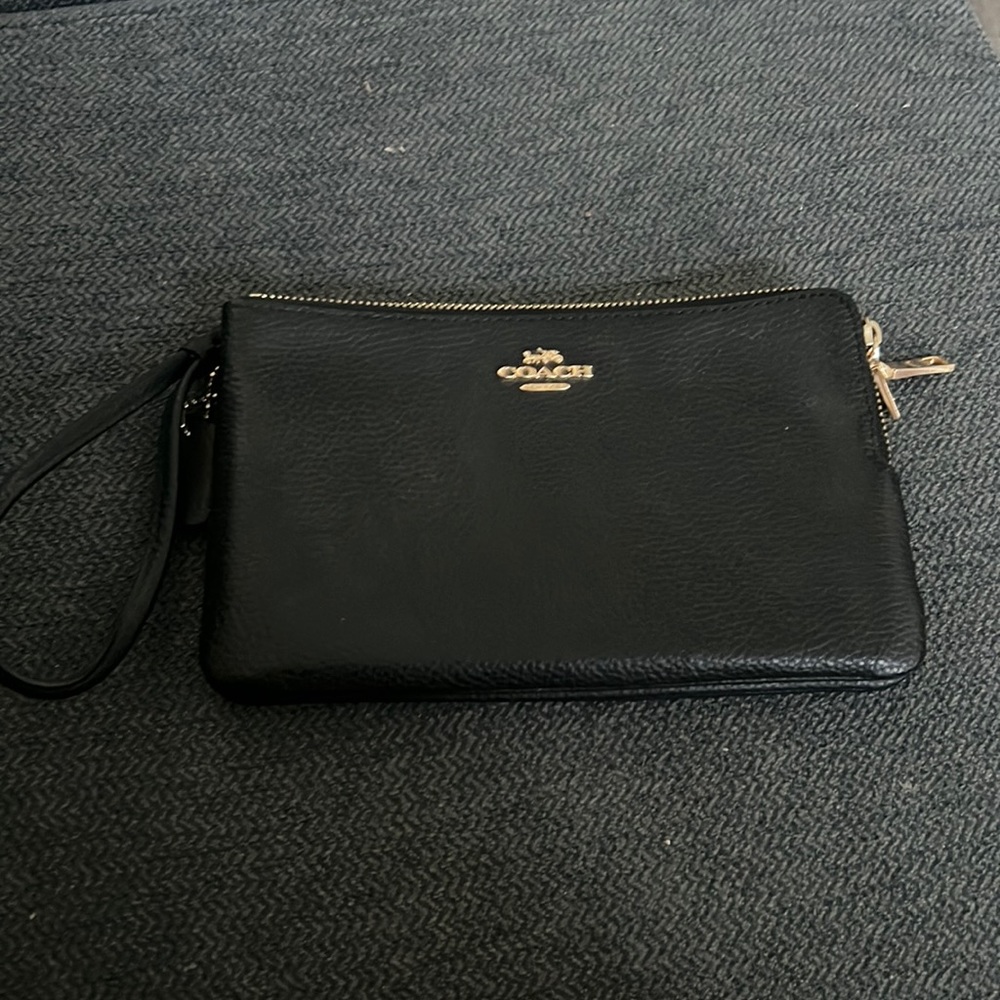 Coach double-zip wristlet
